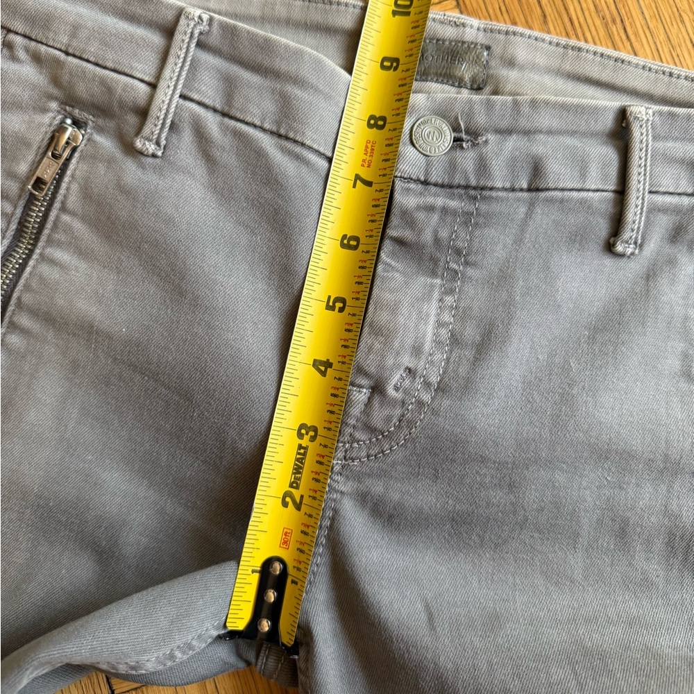 Mother The Crop Zip Muse Jean, Blow Out (Medium Gray) Wash, Sz 25, VGUC - Picture 12 of 16